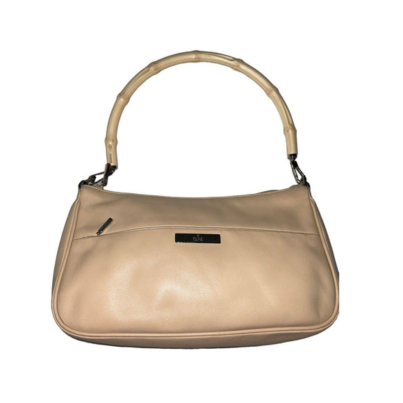 Gucci Vintage Bamboo Leather Baguette Beige Shoulder Bag - Picture 1 of 16